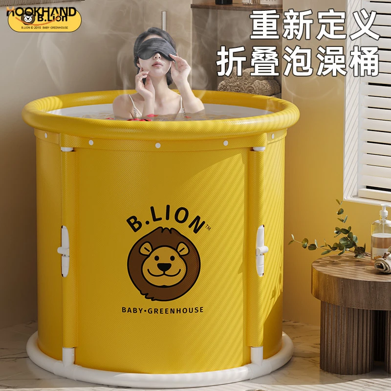 一键折叠免安装成人泡澡桶家用儿童洗澡桶一秒速开大人全身沐浴桶