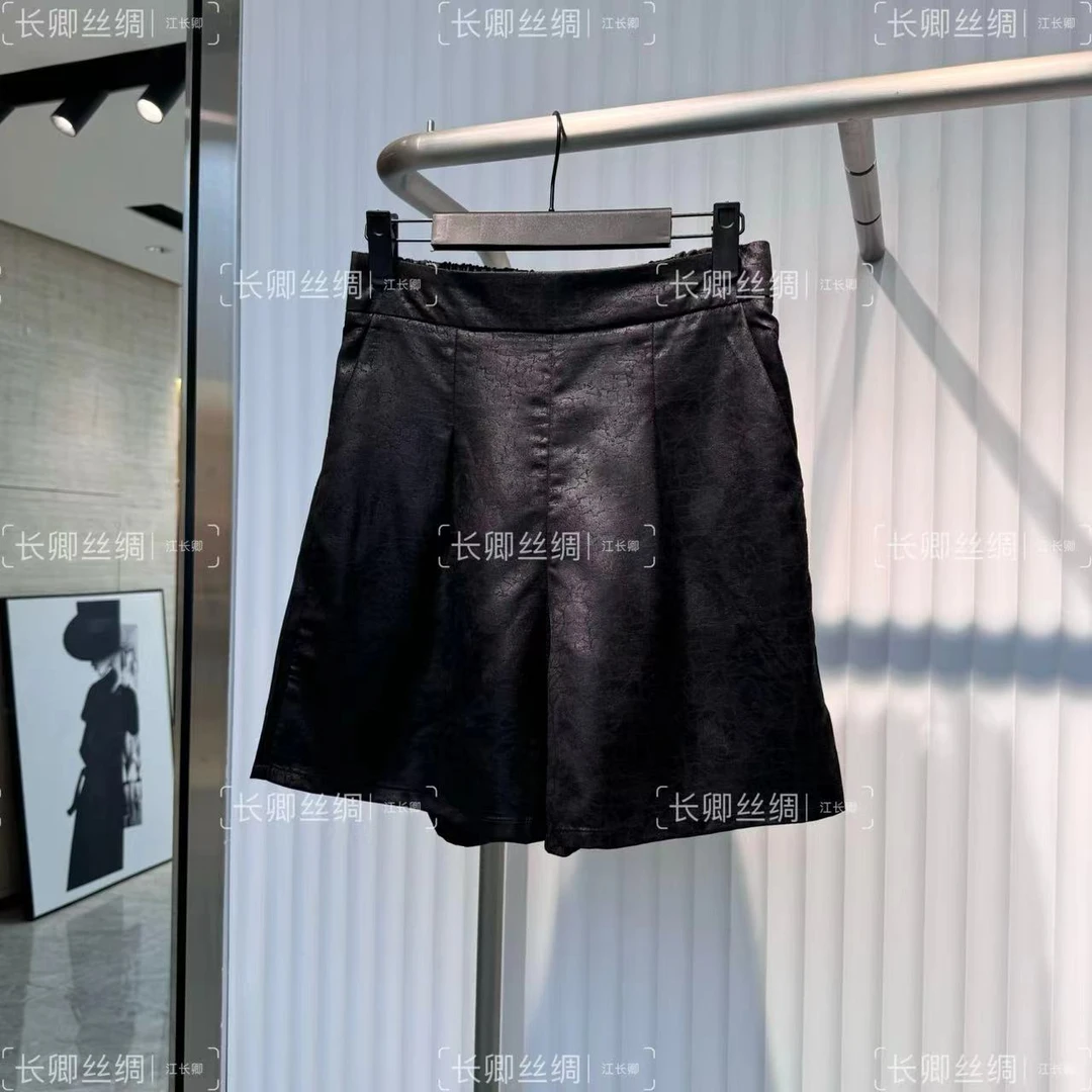 【倾云】龟裂纹新中式女短裤双面双色 7013