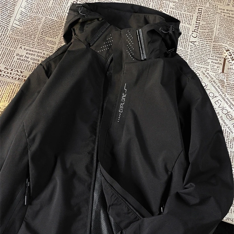 黑武士冲锋衣外套男士春秋潮美式机能防风防水情侣机能工装夹克