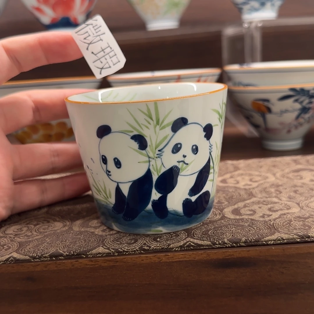 釉下手绘茶具微瑕
