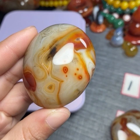 玛瑙/玉髓珠宝奇石未镶嵌面***油