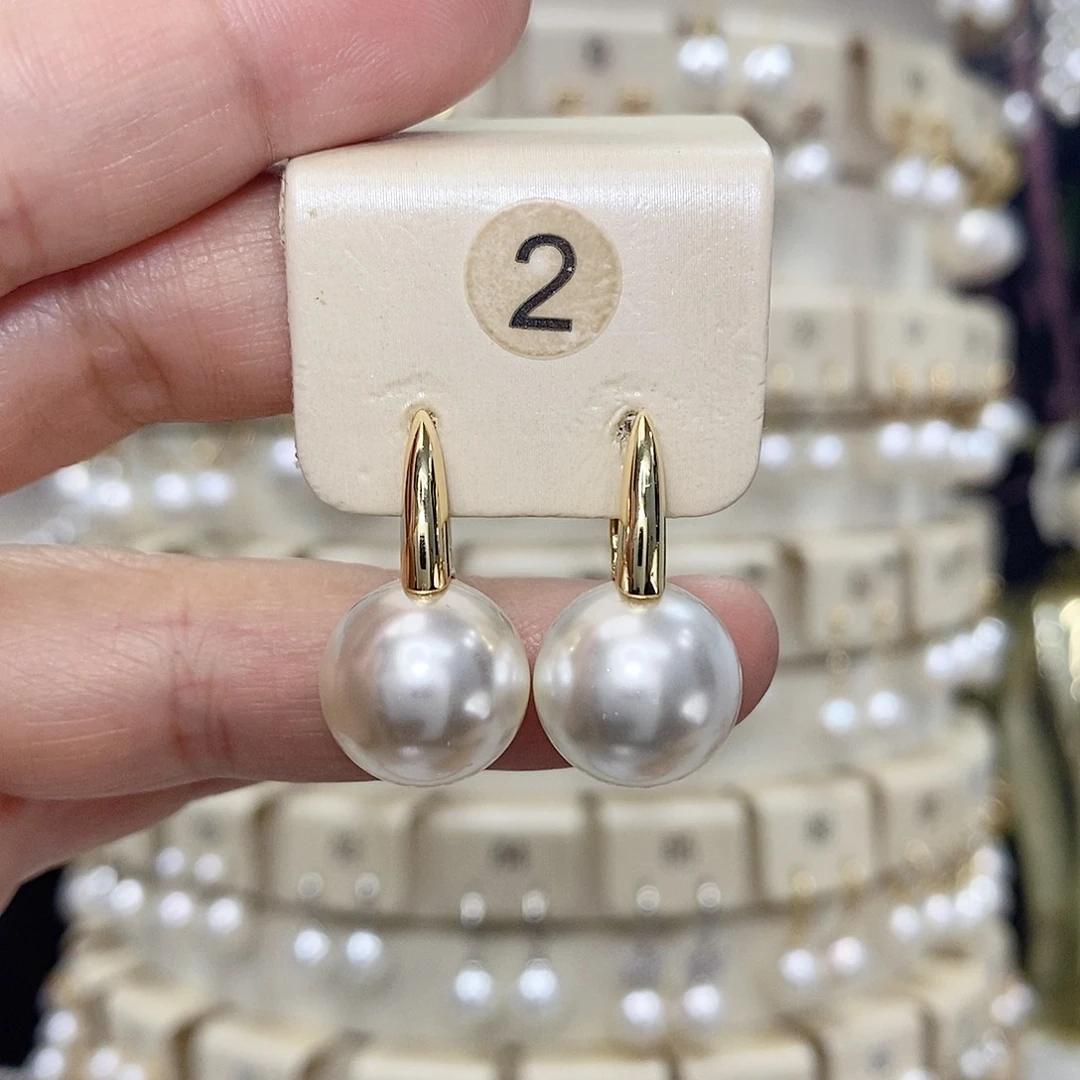 淡水珍珠耳饰银S925镶嵌