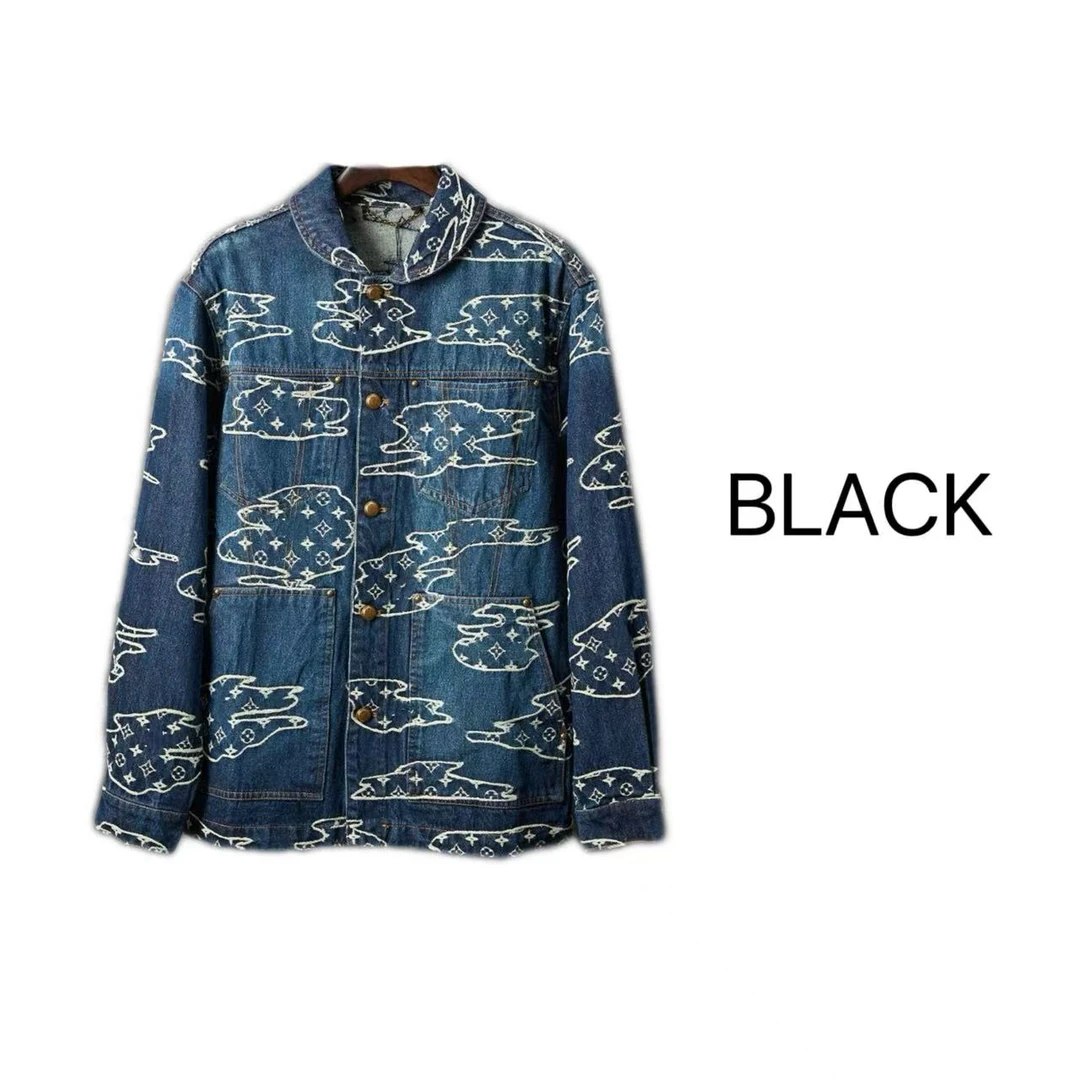 BLACK 专属云朵提花刺绣牛仔外套