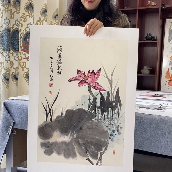 国画纯手绘国画写意作品43*63