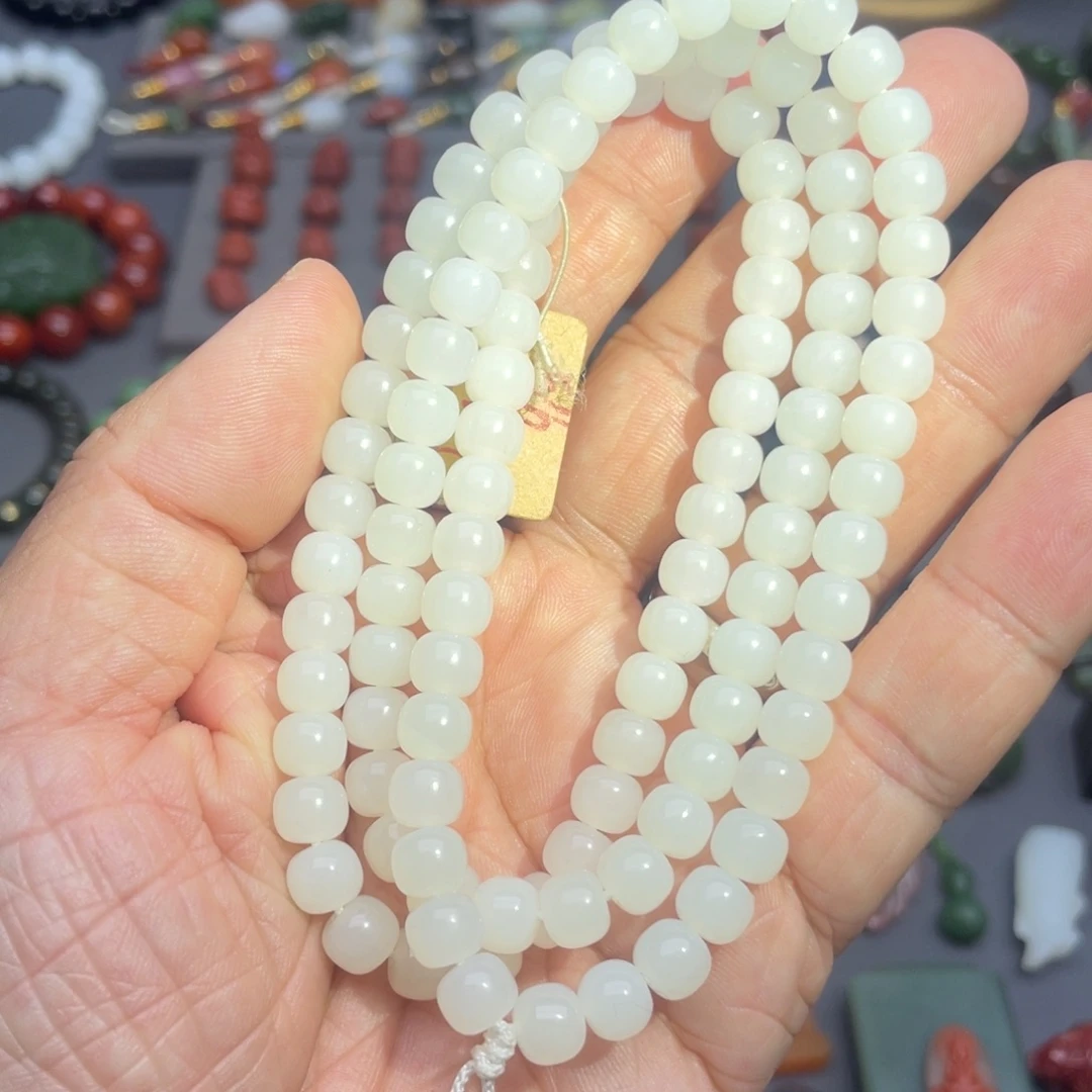 和田玉未镶嵌颈饰7*6mm