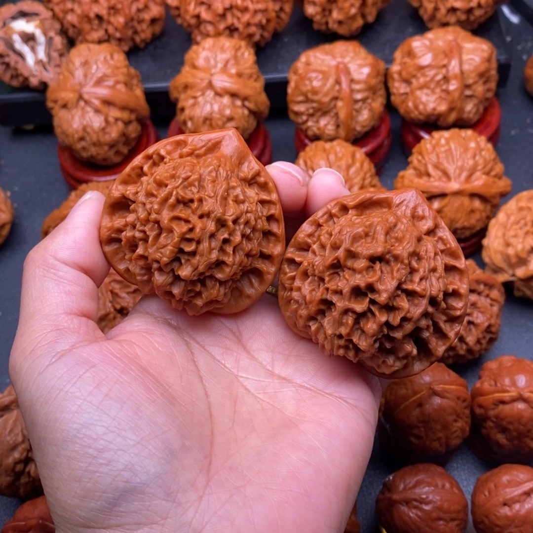 文玩核桃把件49官帽