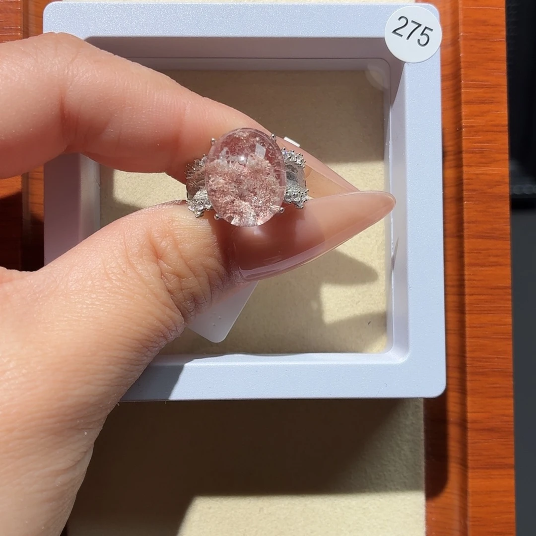 思***海戒指银S925镶嵌水晶