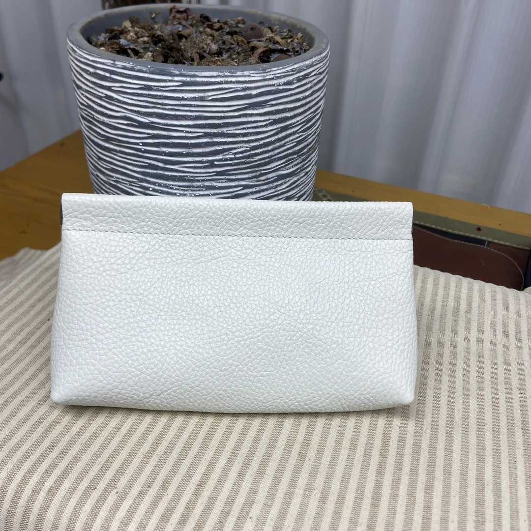 【溯源者-中号夹子包】真皮简约时尚磁扣开合手拿包收纳小包