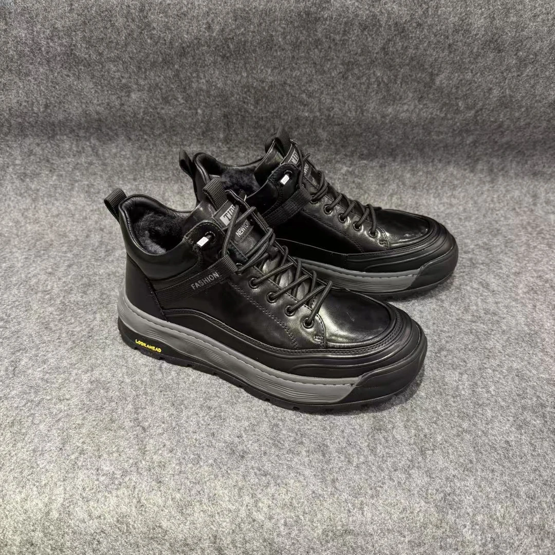 609加厚保暖皮毛鞋男款大棉鞋