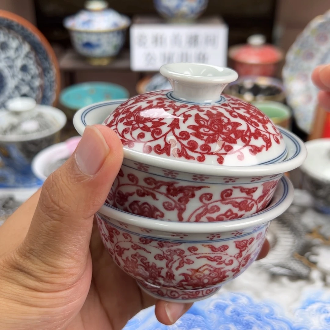 三***瓷片景德镇手工手绘陶瓷