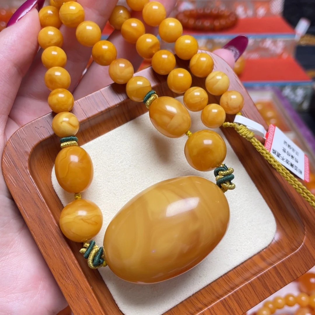 蜜蜡颈饰未镶嵌项链