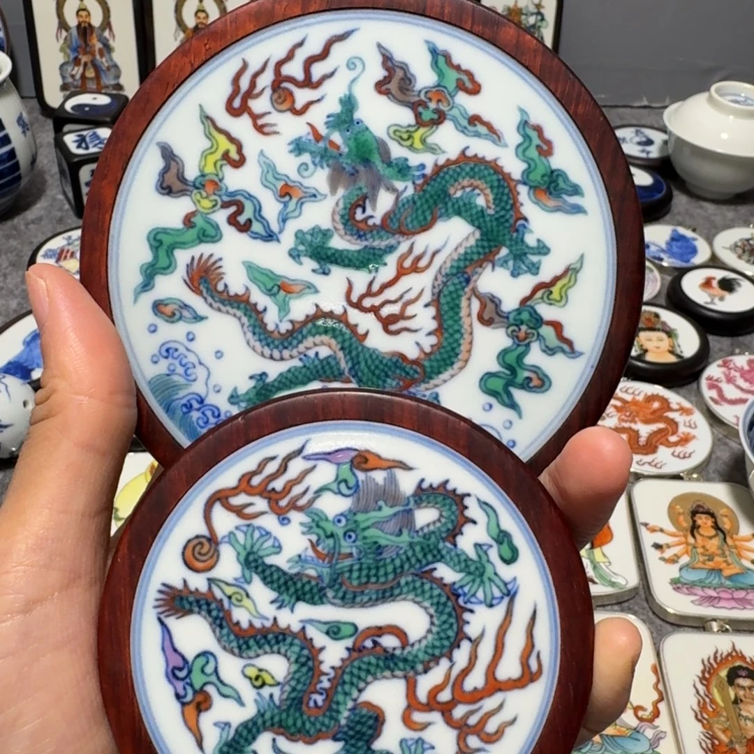 我***改瓷片两个杯垫一起