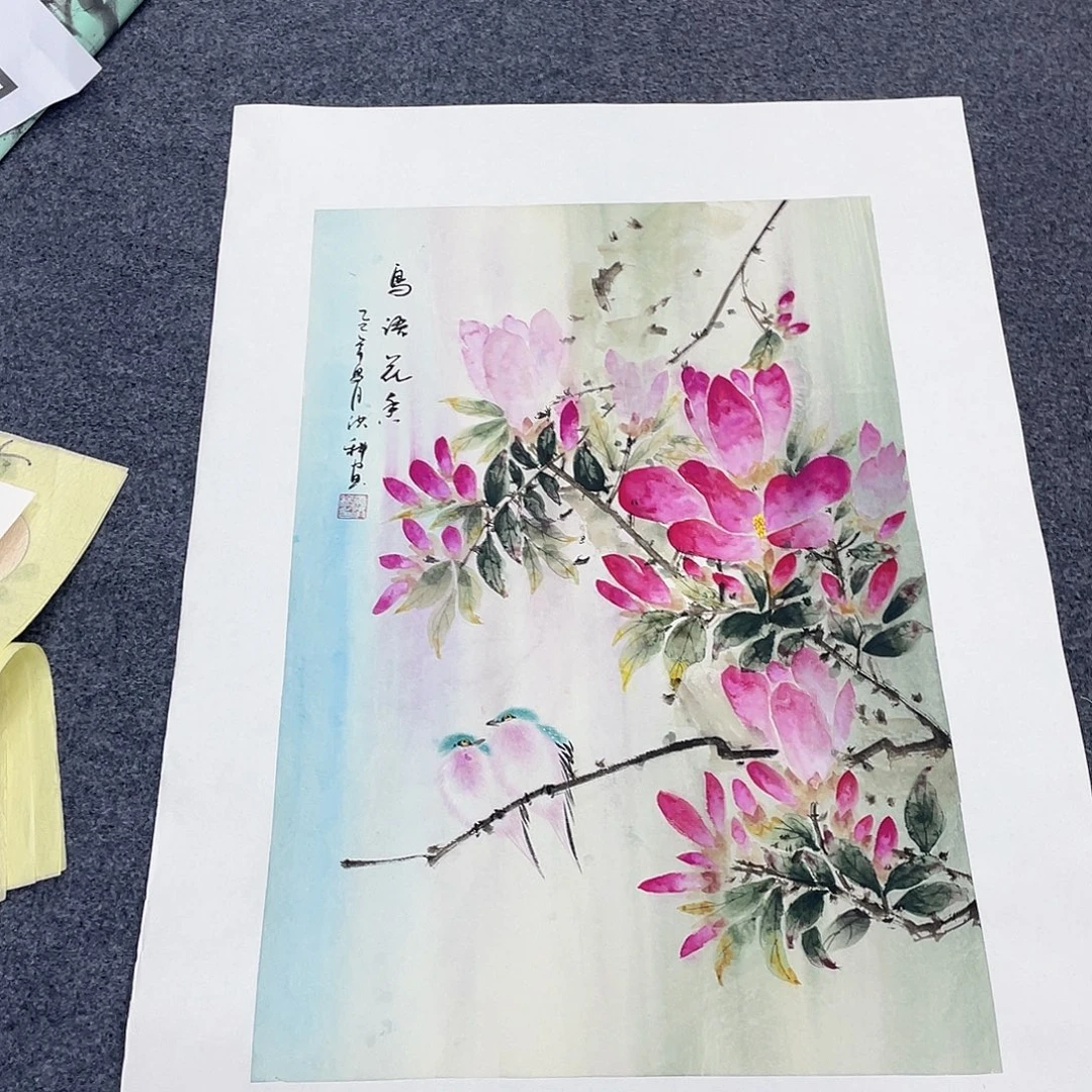 国画作品小姐姐放漏…