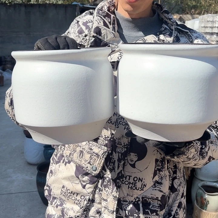 红陶加重加厚两个口径19高度19