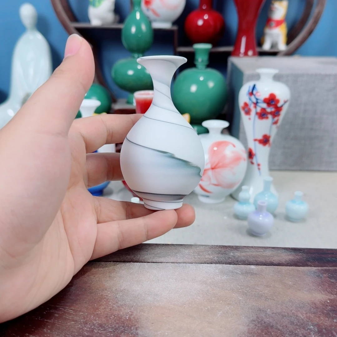 陶瓷手工小花器摆件