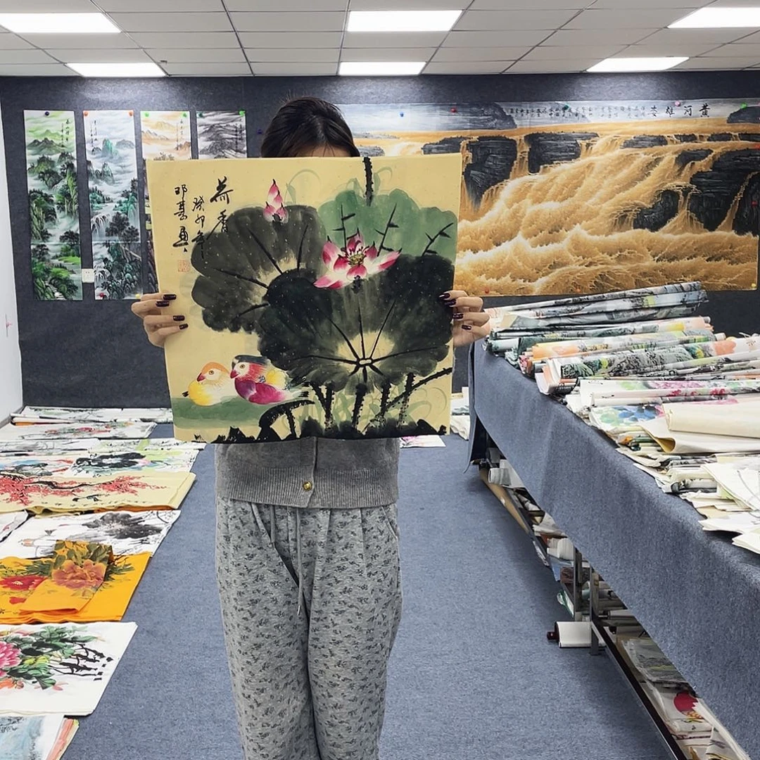 国画作品小姐姐放漏…