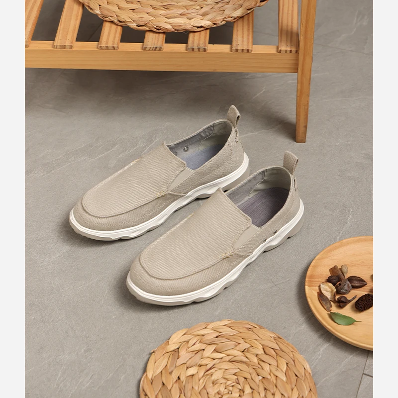 【男鞋】双色底汉麻鞋垫/亚麻休闲鞋透气套筒低帮夏季轻质FSY50540