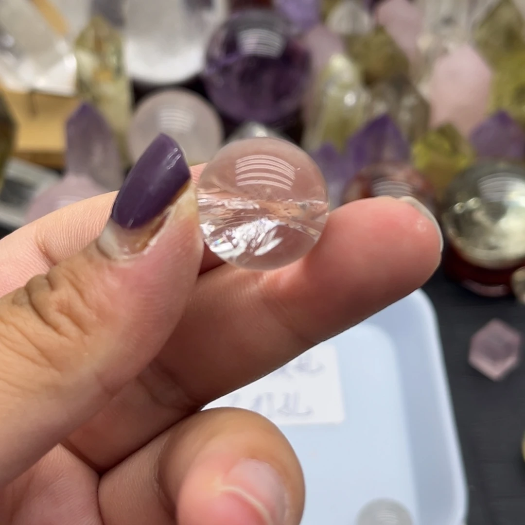 未镶嵌珠宝半成品水晶21 白水晶高透体18mm