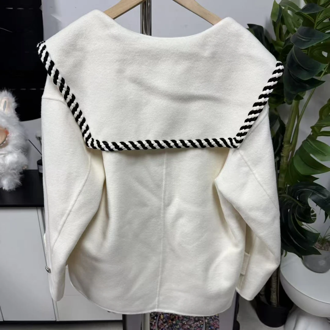 大翻领双面呢大衣4C36