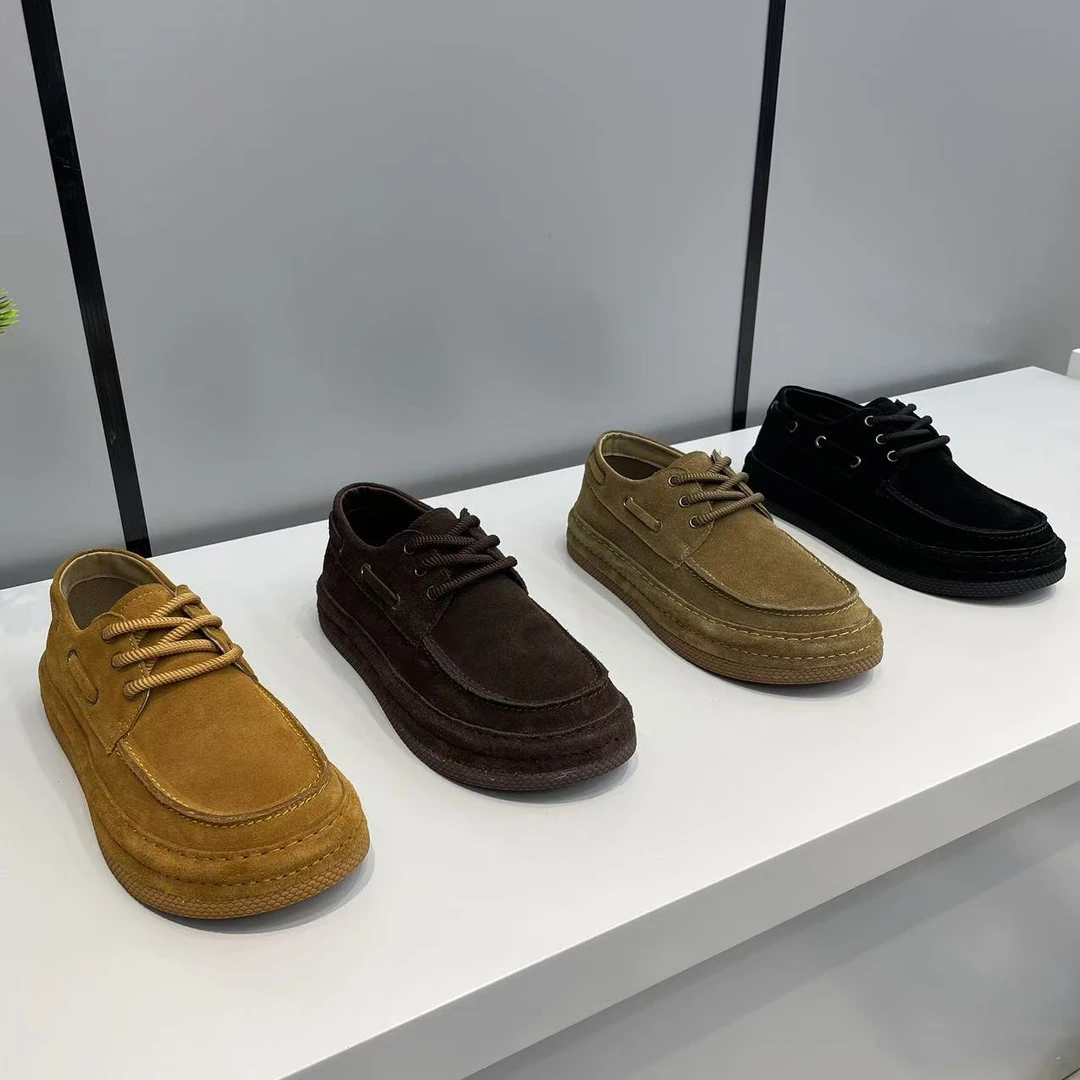 【皮鞋码】新款皮面秋季系带个性舒适软底百搭男款潮鞋