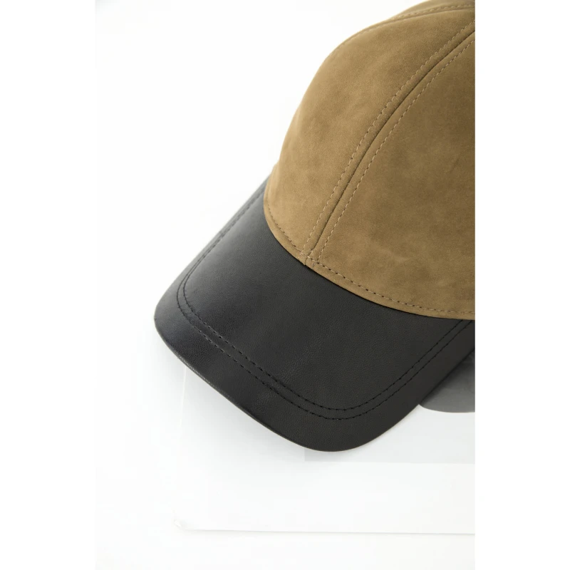 BAYBERYL老贝鸭舌帽*复古绒面拼接时尚休闲秋冬帽子DD5H2741-8/30