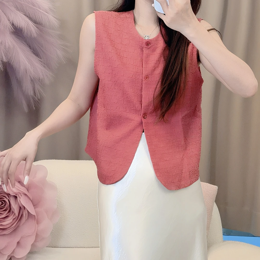 新款夏季百搭时尚气质无袖背心上衣