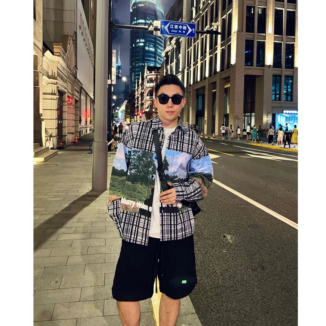【格子衬衫】薄款衬衫外套男士痞帅街头风长袖衬衣