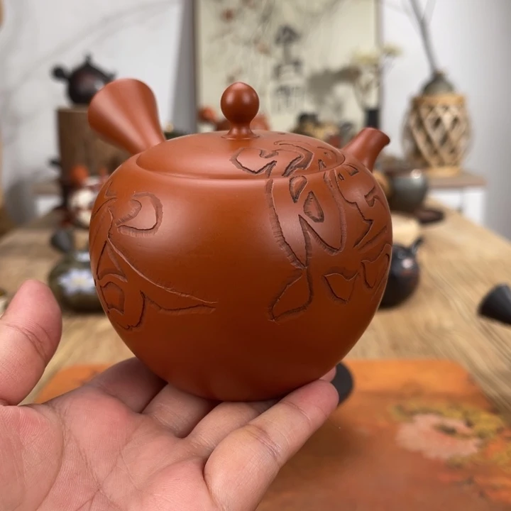 常滑山田宝生手作茶壶