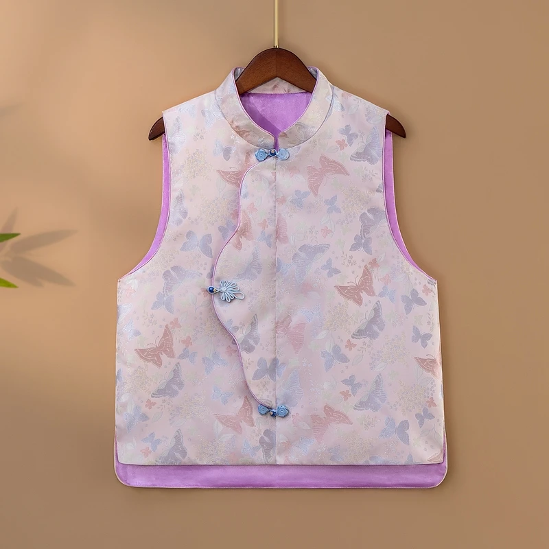 【紫薇】2025新款春季马甲新中式宽松显瘦立领提花气质上衣马夹女款