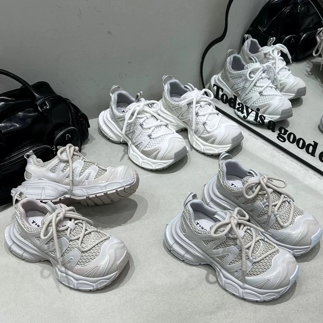 ZZGS·【2025夏款户外网面休闲鞋老爹鞋女运动系带徒步鞋】·432013