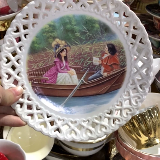 瓷片陶瓷摆盘直径20厘米