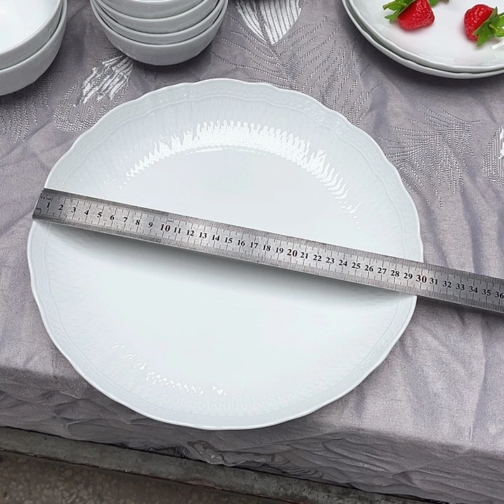 碗景德镇高白玉泥12寸深盘，鱼头盘，一个