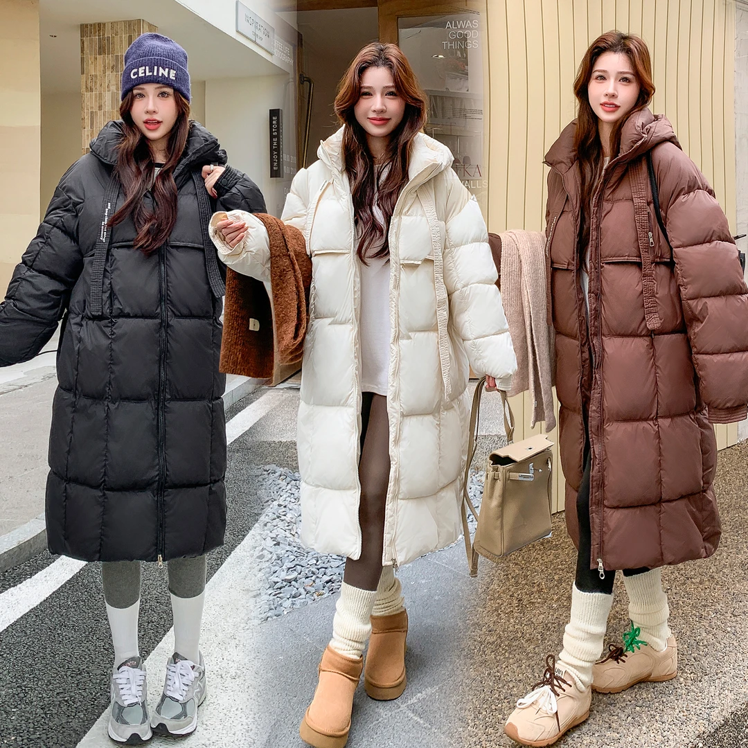 2025新款棉服女中长款韩版大码宽松加厚时尚网红棉衣长款棉袄外套