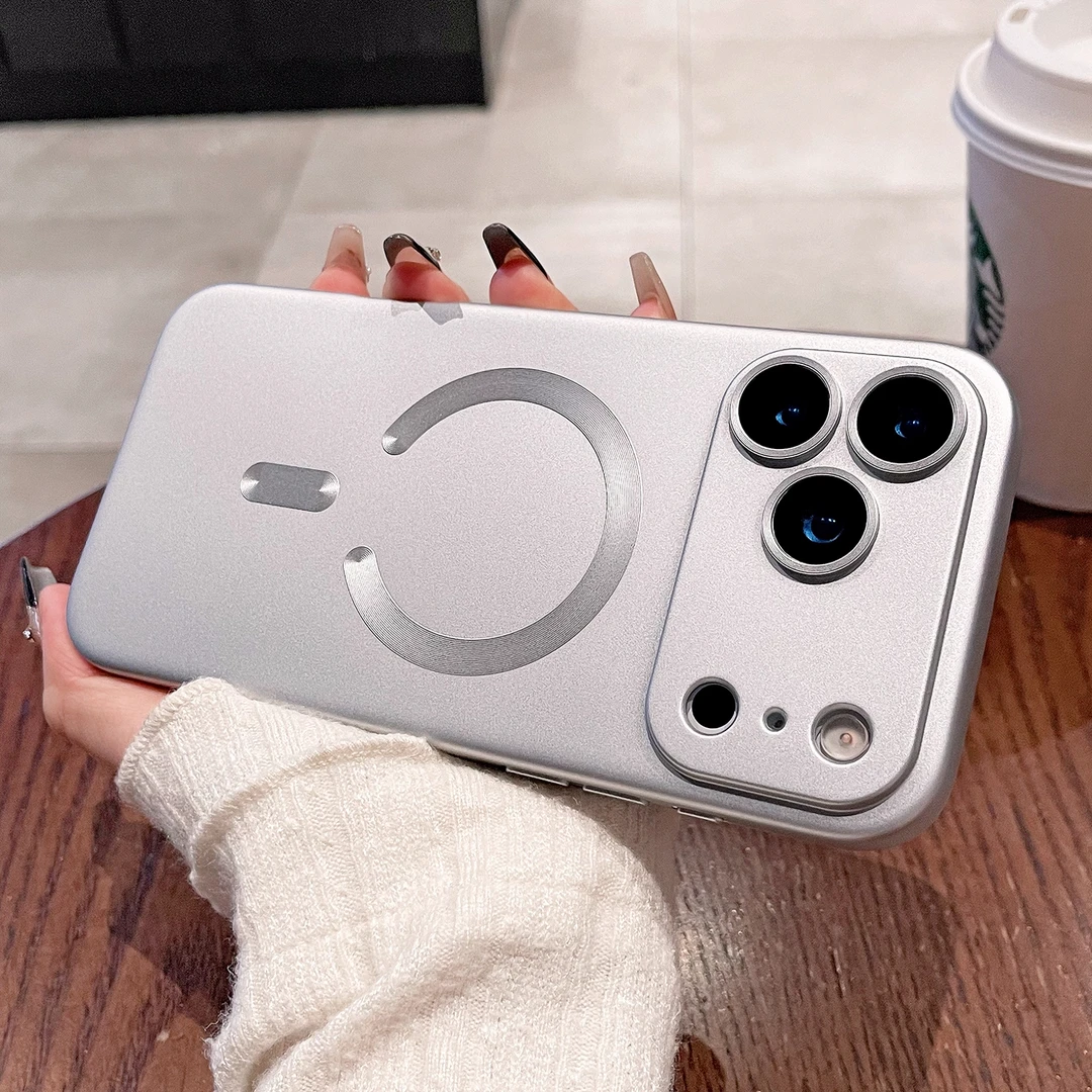 适用苹果17Promax手机壳Air新款磨砂磁吸充电16/15镜头全包男女壳