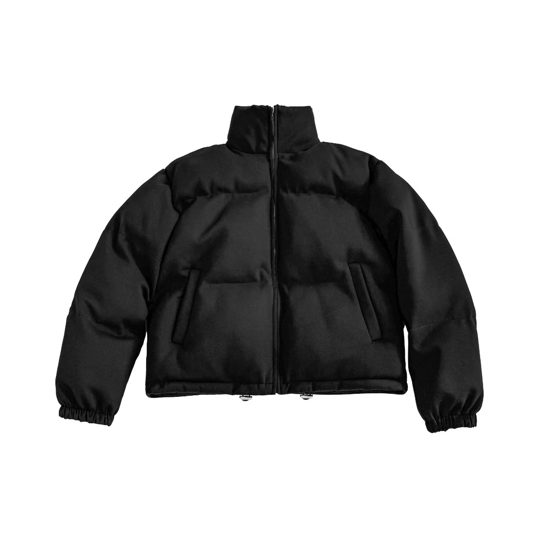 haonanhuang 优质太空棉空气层休闲基础立领面包加厚短宽棉服外套