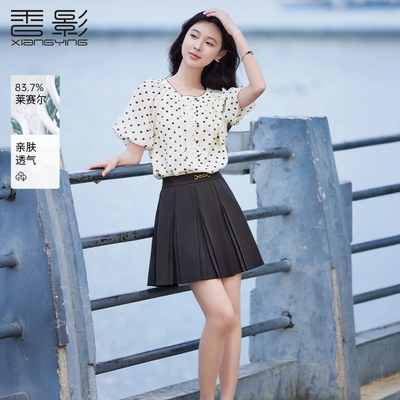 【直播专享】S85S188衬衫 香影法式波点泡泡袖衬衫女装夏季新款衬