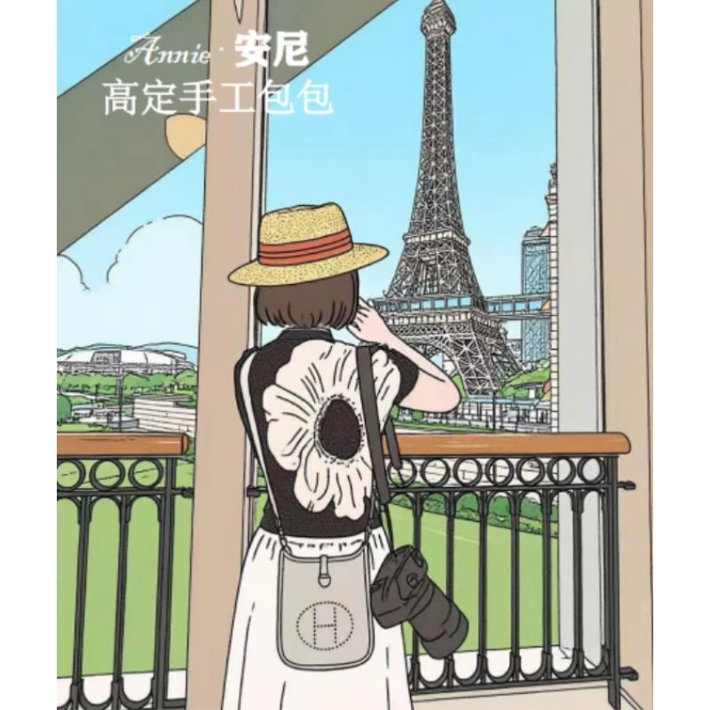 安尼高定手工包【伊芙 16 epsom】时尚设计师手工包包