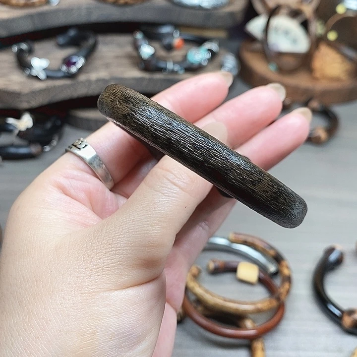 藤艺手串10粗黑花果子