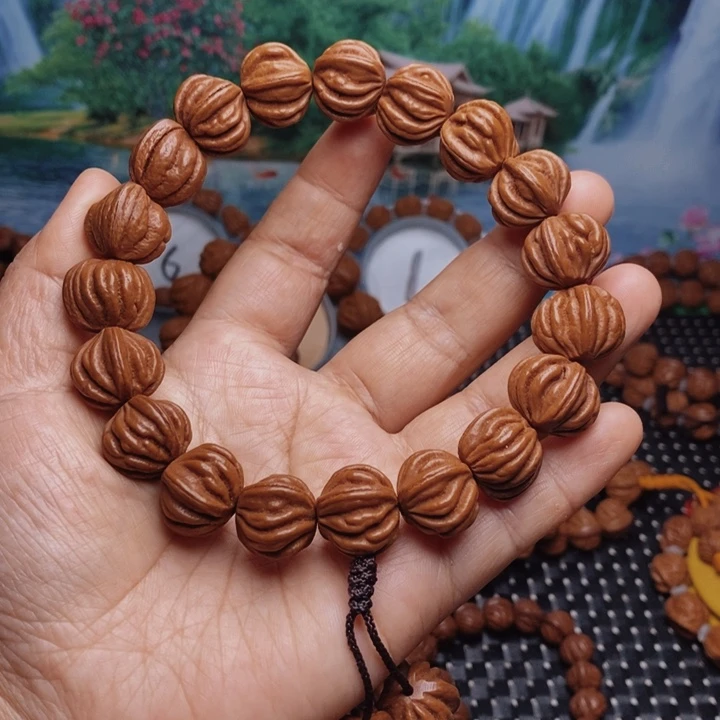 桃核手串龙纹桃核手串