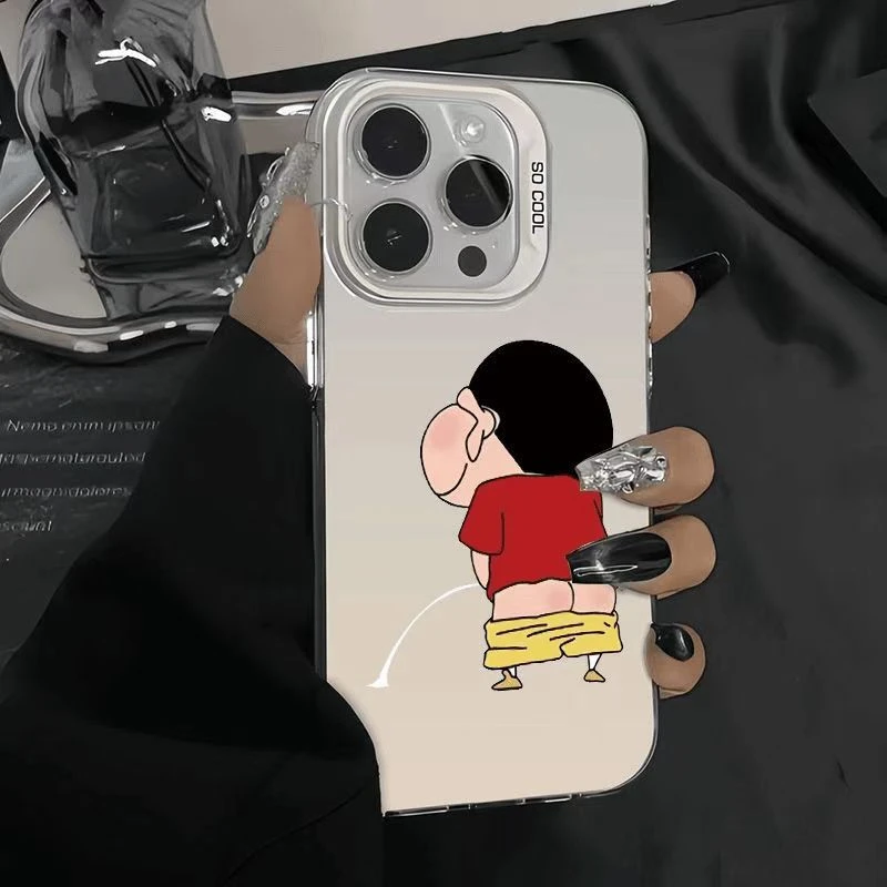 彩色磨砂搞怪小新适用于苹果/华为/oppo/vivo/小米创意手机防摔壳