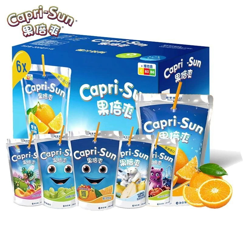 【10袋一箱】临期阿联酋原装进口果倍爽儿童果汁橙汁梨汁200ml