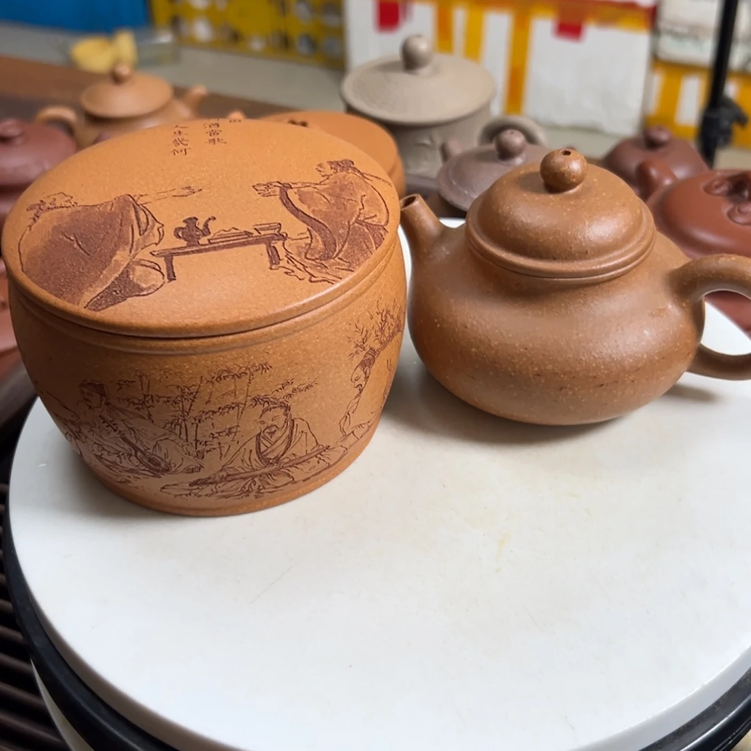 流***月茶壶紫砂老段泥容天180