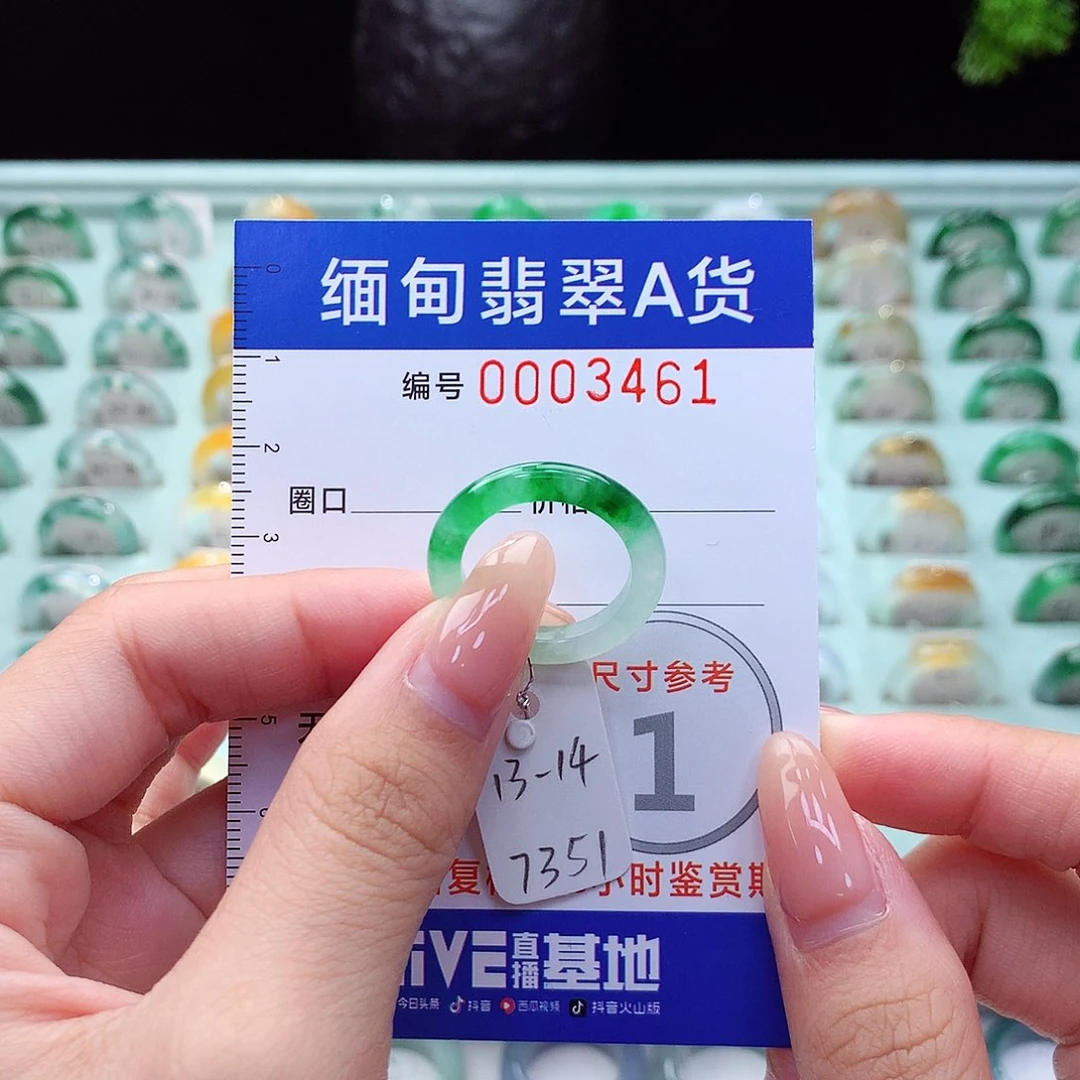 翡翠戒指未镶嵌13.14号