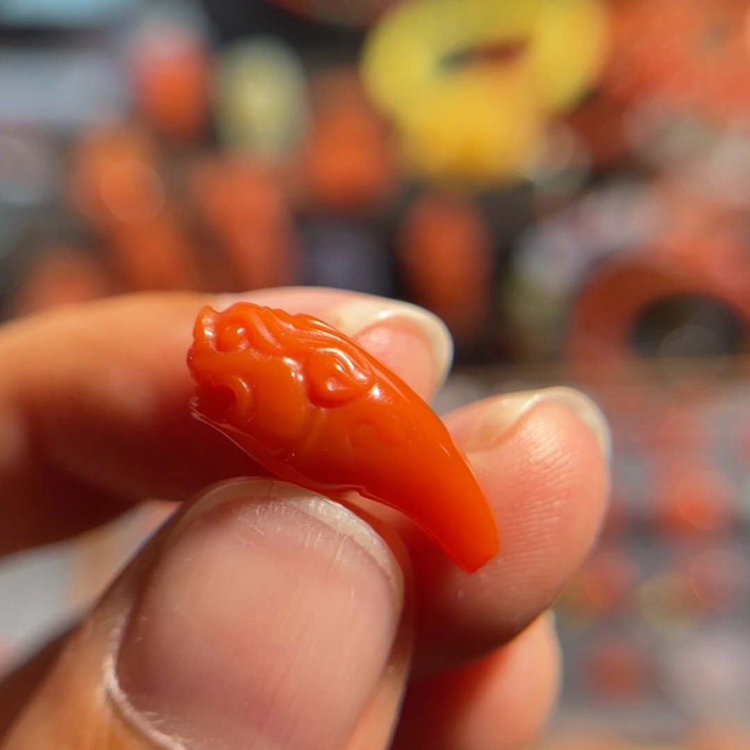 南红玛瑙未镶嵌配饰貔貅卡子不退换