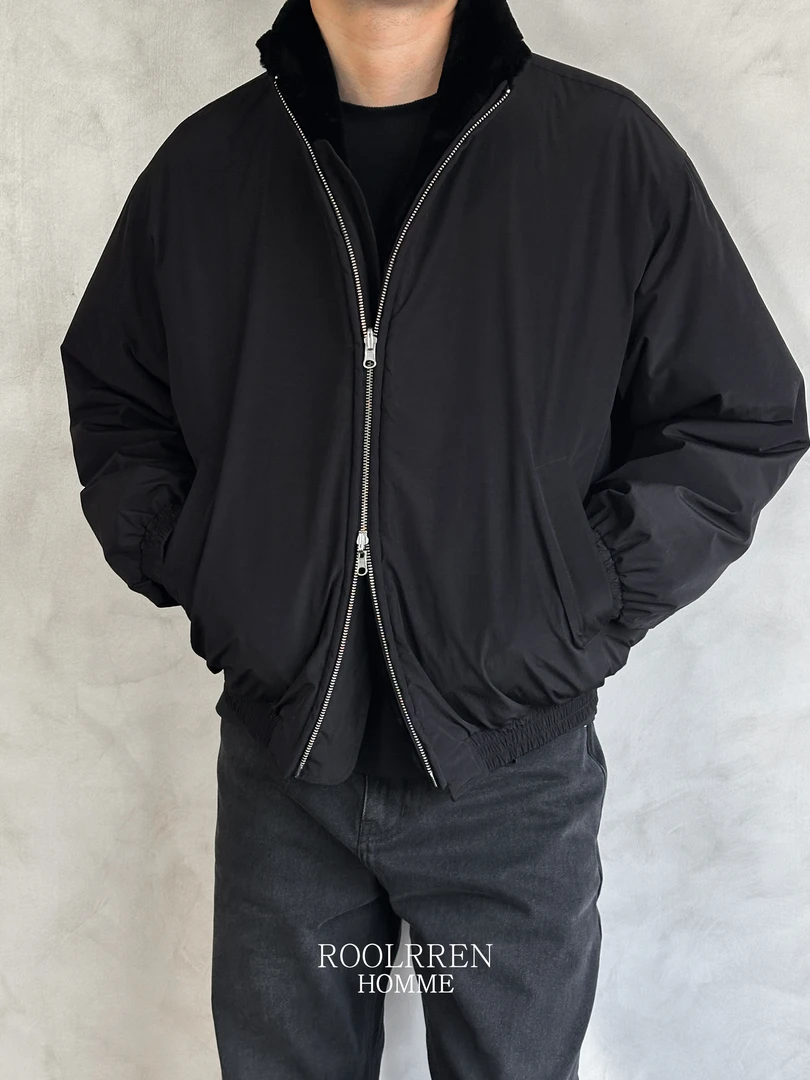 ROOLRREN 澳洲进口美丽奴羊毛皮毛一体可双面穿三防夹棉穆顿夹克