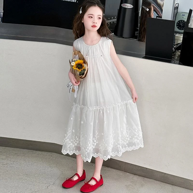 巴拉巴拉童装适用女孩夏季连衣裙2025夏装新款女大童洋气背心裙夏