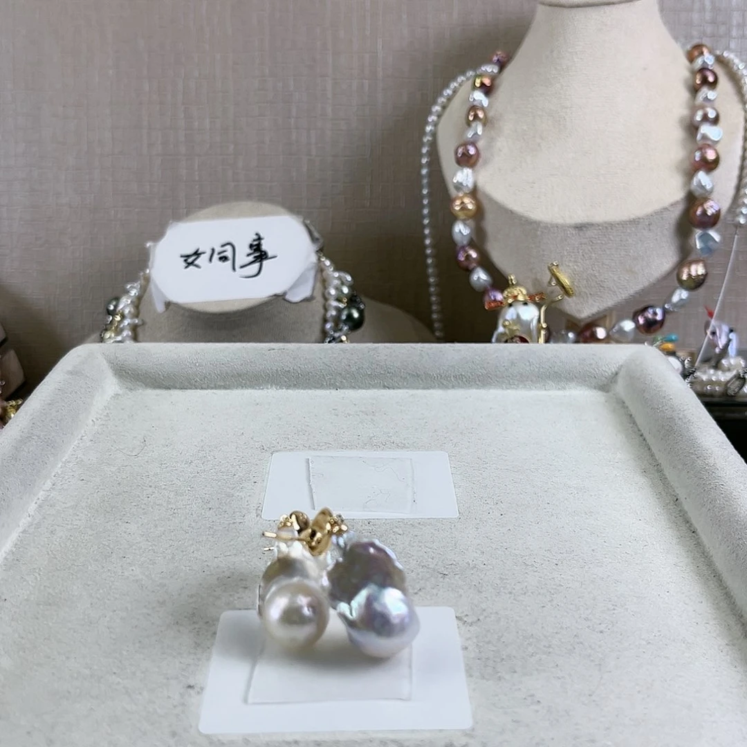 淡水珍珠耳饰未镶嵌【纯恬】