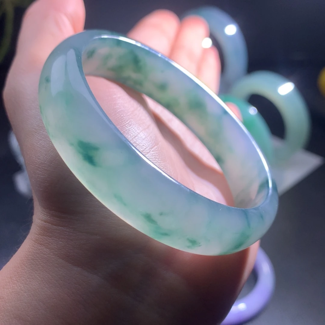 未镶嵌冰飘花出水定制翡翠