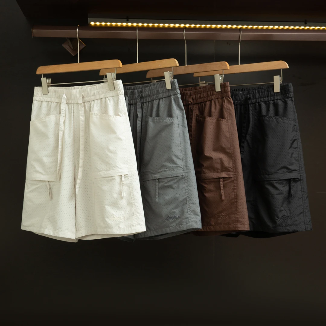 【一朵北漂】夏季激光穿孔工装短裤透气网眼五分裤宽松运动裤#2511