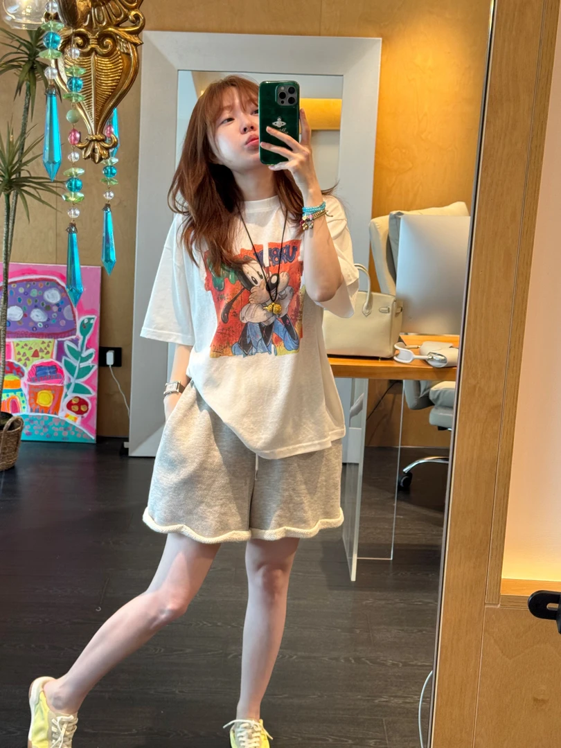 【BORAKOO】卡通印花短袖T恤